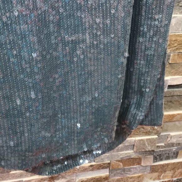 Sally LaPointe Sequin Viscose Belted WraP Skirt - Picture 7 of 10